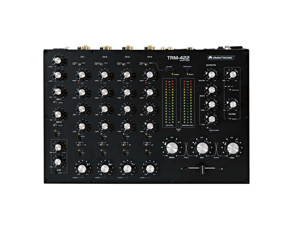 OMNITRONIC DJ TRM-422M - Misturador rotativo de 4 canais