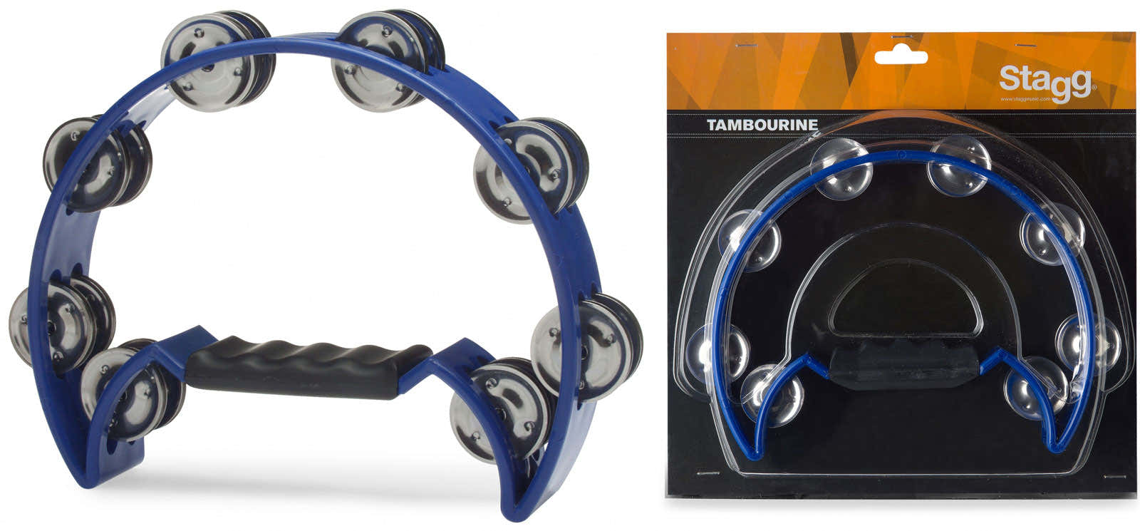 Pandeireta 1/2 Lua 16 Pratinelas Azul