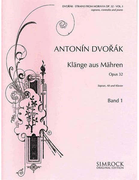 Dvorák - Strains From Moravia Op. 32 Vol. 1 - Soprano Alto Et Piano