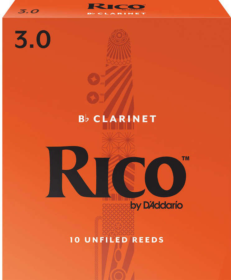 RICO ORANGE BB CLARINET REEDS 3