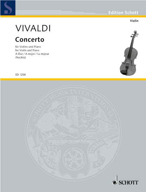 VIVALDI ANTONIO - CONCERTO IN A MAJOR OP. 4/5 RV 347 - VIOLIN STRING ORCHESTRA AND ORGAN