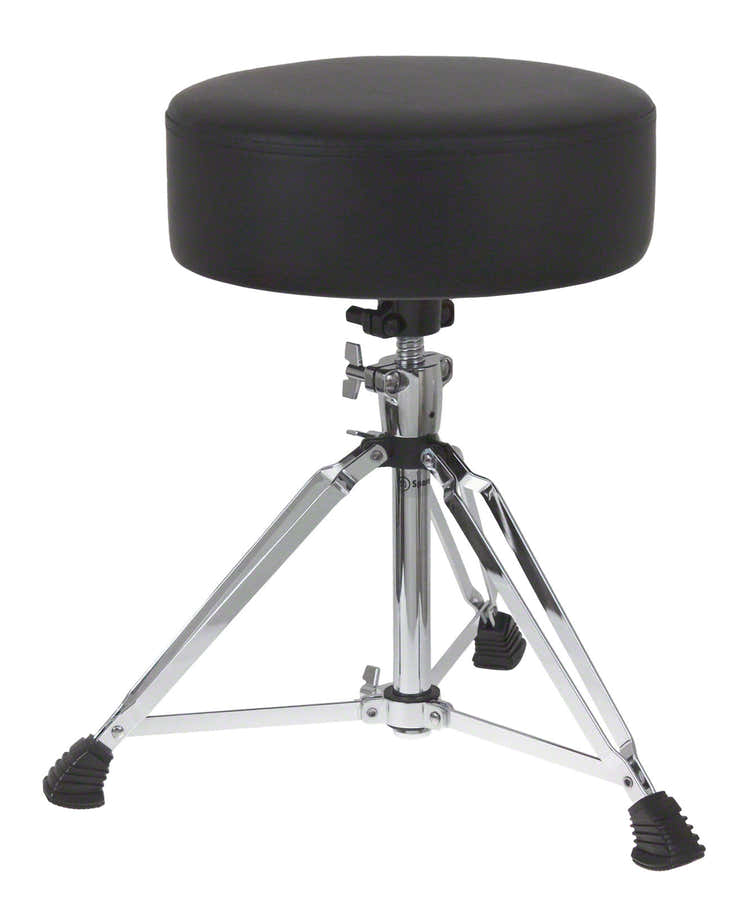DTHR1 Banco Pro De Bateria Assento Redondo Base Dupla Haste Roscada