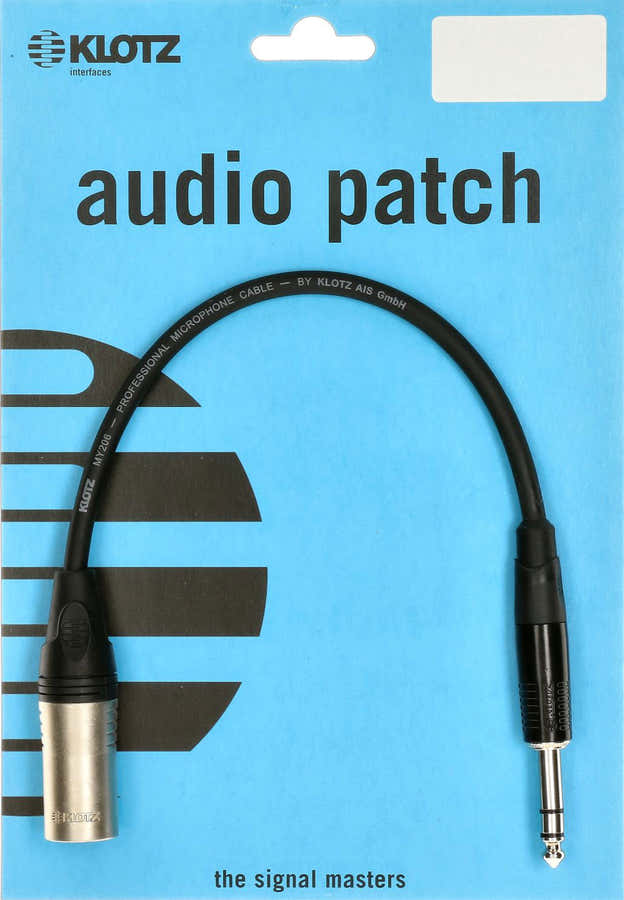 M1 MIC CABLE BLACK 1M XLR 3 MALE - JACK 3P KLOTZ