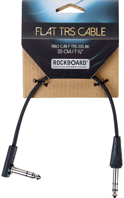 Flat Trs Cable 20 Cm Angled/Straight - Black