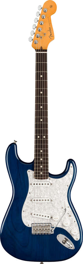 Stratocaster de assinatura Corry Wong RW Azul safira transparente
