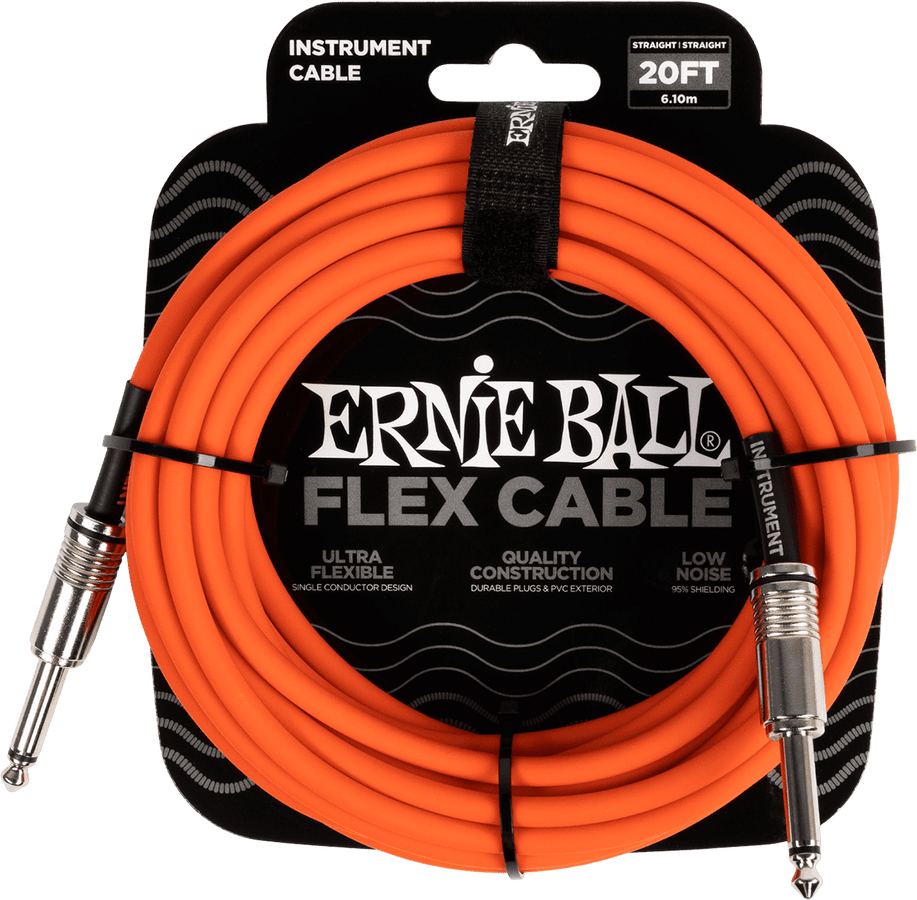 Cabos de Instrumento Flex Jack/jack 6M Laranja