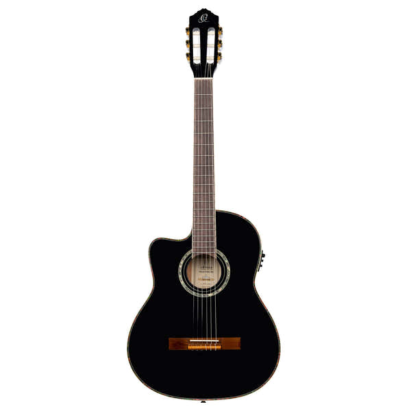 Ortega Lh Handed Rce145 Spruce Slim Neck Black