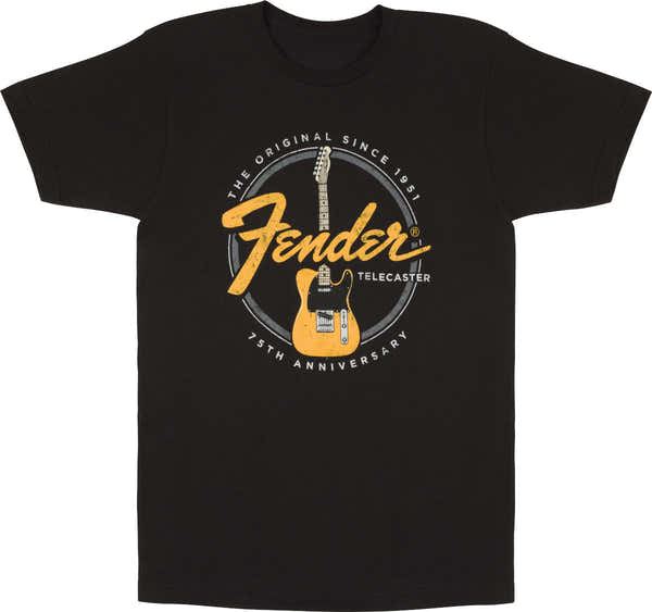 "M" T-Shirt 75th Telecaster Vintage Black
