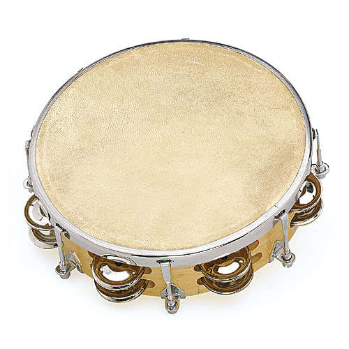 Pandeireta Pele natural 20 CM + soalhas