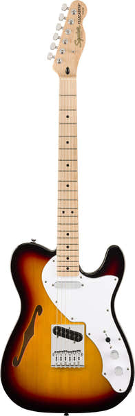 Telecaster Thinline Affinity MN Sunburst de 3 cores