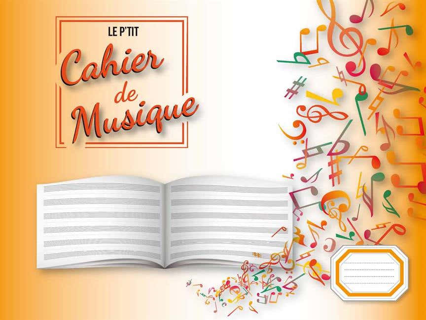 Caderno de música com 6 pautas