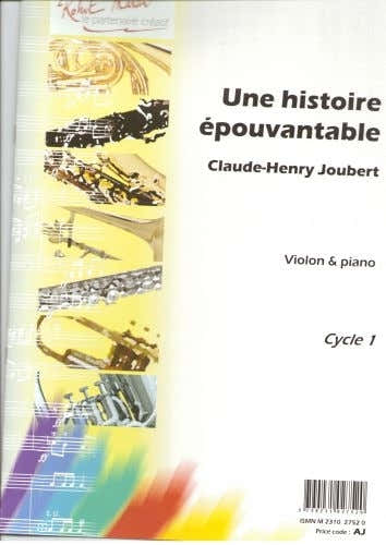 Joubert C.H. - Une Histoire Epouvantable - Violon & Piano