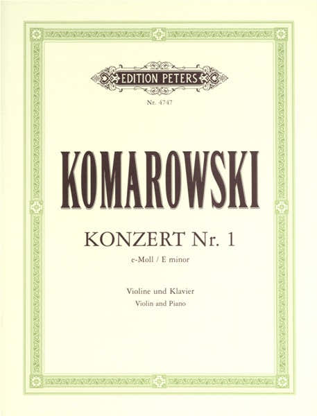 Komarovsky - Concerto n.º 1 em Mi menor - Violino e piano