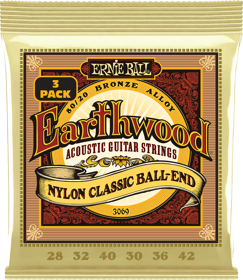 Earthwood 80/20 Nylon Folk Com Bola 28-42 - Pack de 3