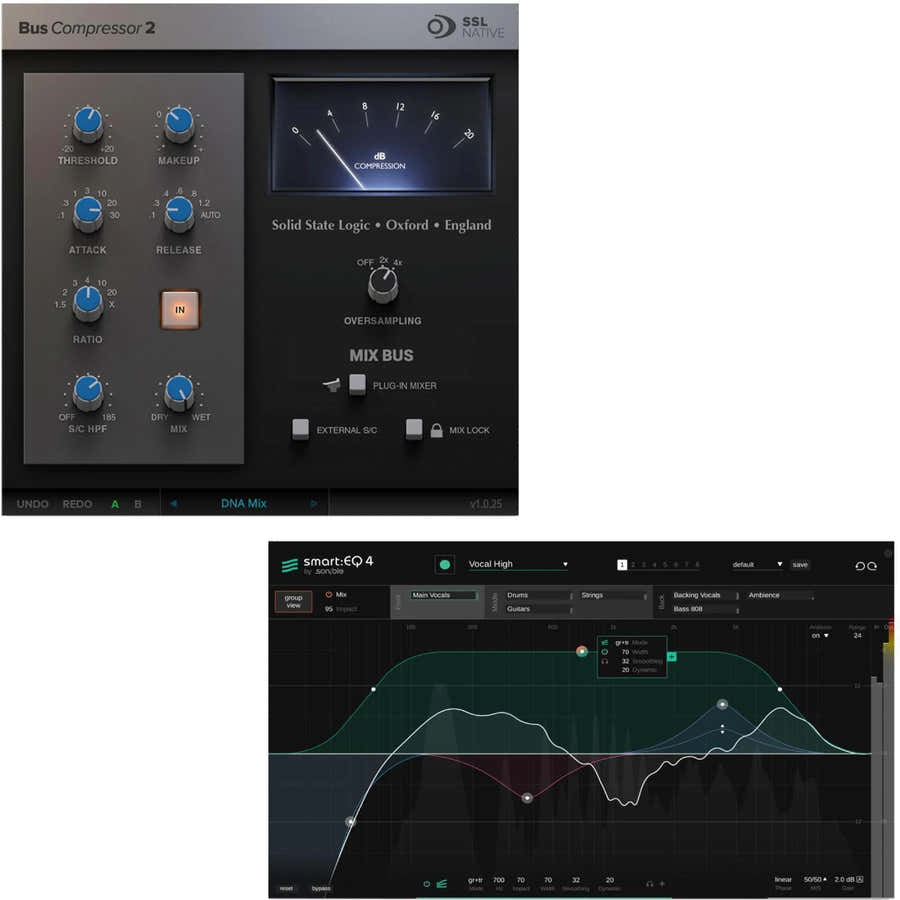 SSL Compressor de bus 2 + Sonible Smart:Eq