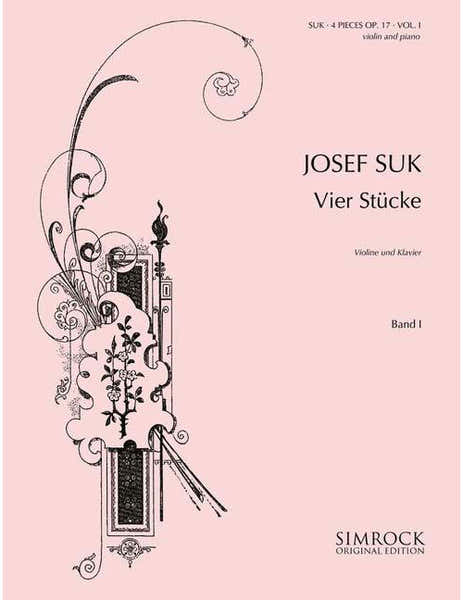 Simrock Suk - Four Pieces Op. 17 Vol. 1 - Violon et Piano