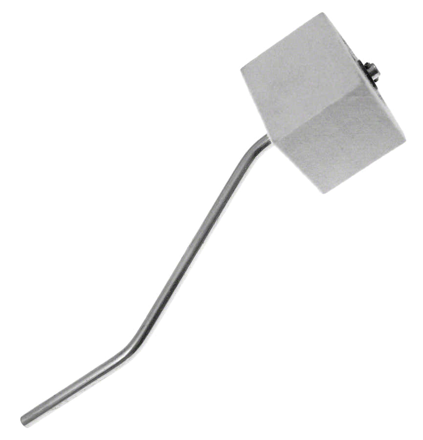Batedor de Feltro Quadrado Branco - Haste Curva Pedal Duplo