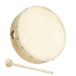 Pandeireta Pele natural 15 CM