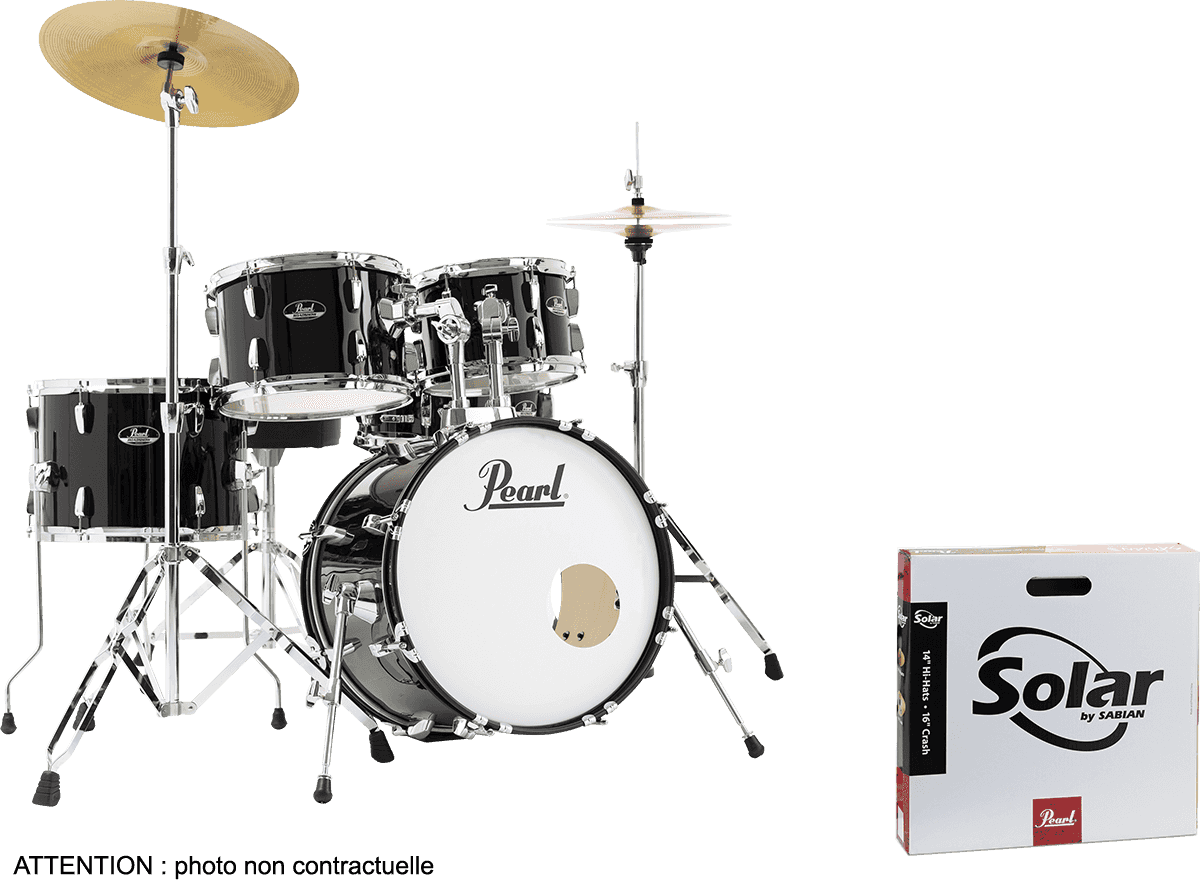 ROADSHOW JAZZ 18 JET BLACK + SOLAR CYMBALS