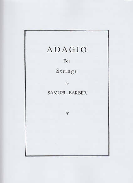 BARBER S. - ADAGIO FOR STRINGS - CONDUCTEUR
