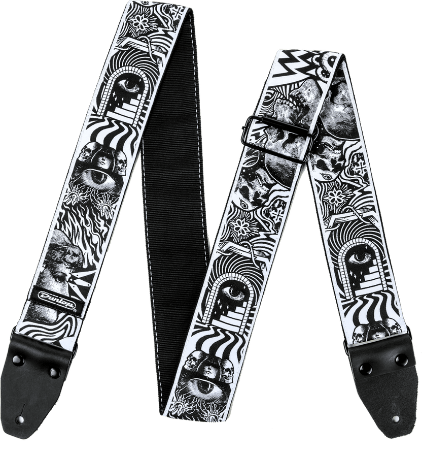 STRAP I LOVE DUST I LOVE DUST SKULLS BLACK/WHITE