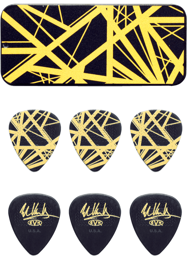 6 x 0,60mm EVH Preto/Amarelo Lata