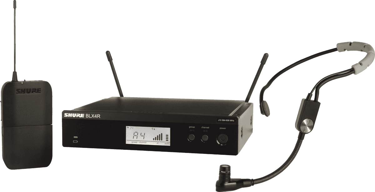 Sistema HF para rack com microfone de cabeça