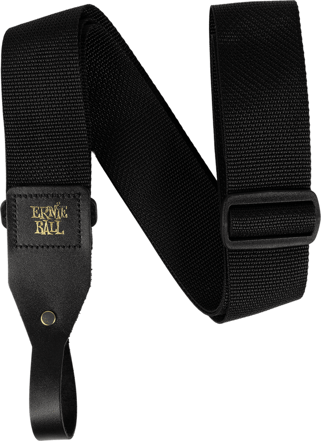 BLACK PP STRAP FOR ACOUSTIC GUITAR