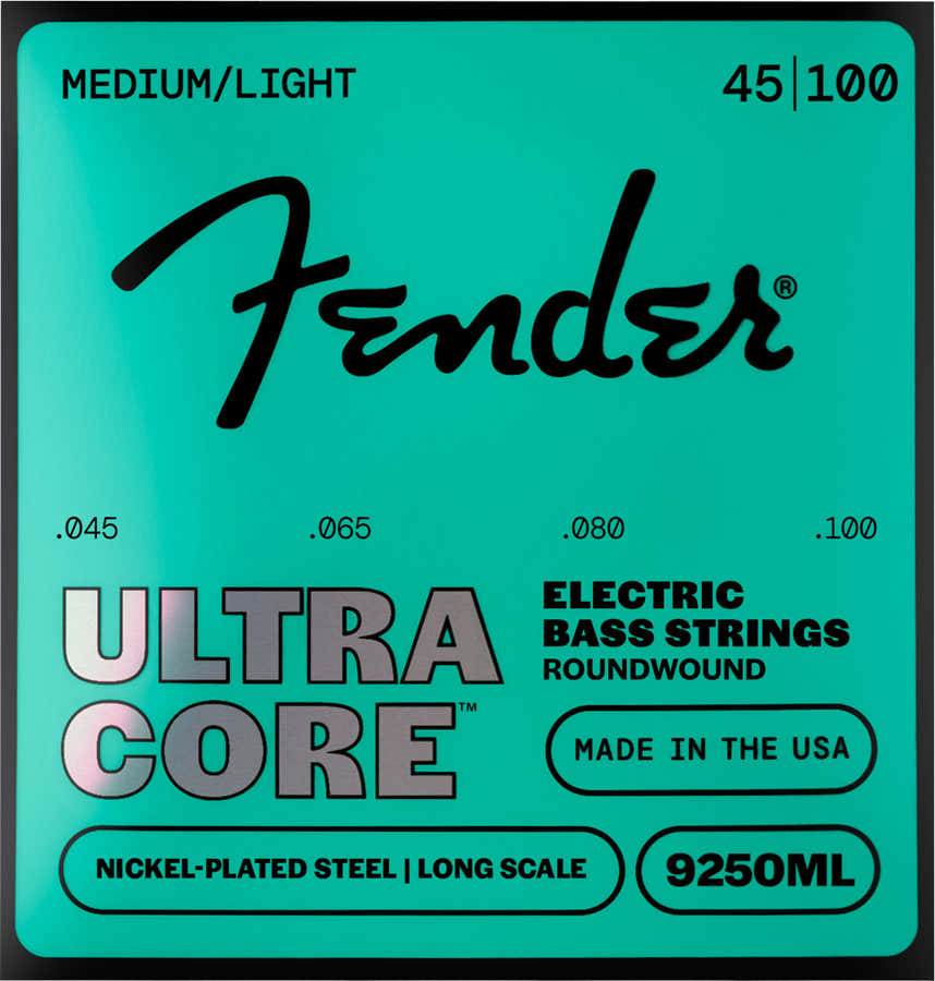 Cordas para baixo Ultracore, aço niquelado, extremidade esférica, 9250ML 45-100, (4)
