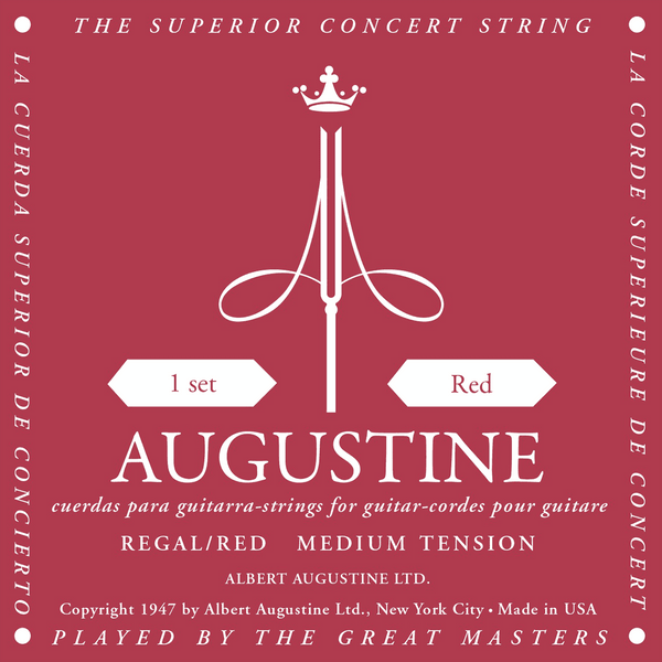 Augustine GUITARE CLASSIQUE REGAL ROUGE TIRANT NORMAL