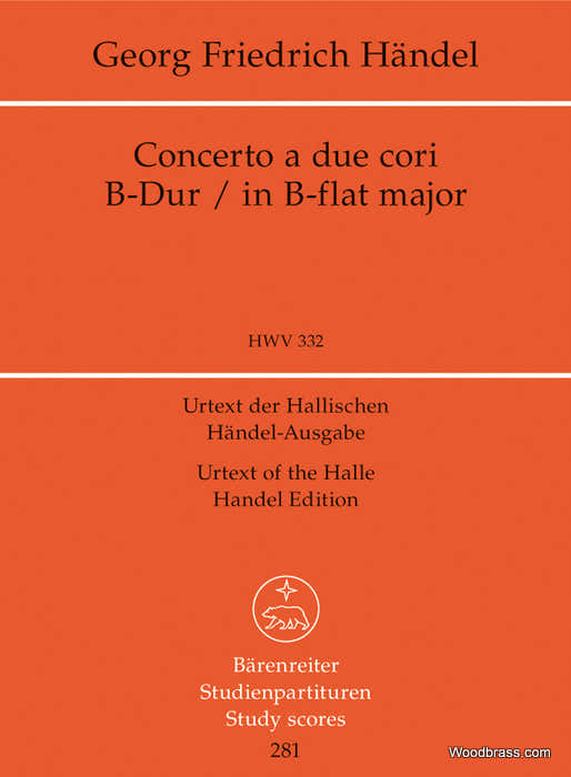 Haendel G.F. - Concerto A Due Cori B-dur HWV 332 - Conducteur Poche