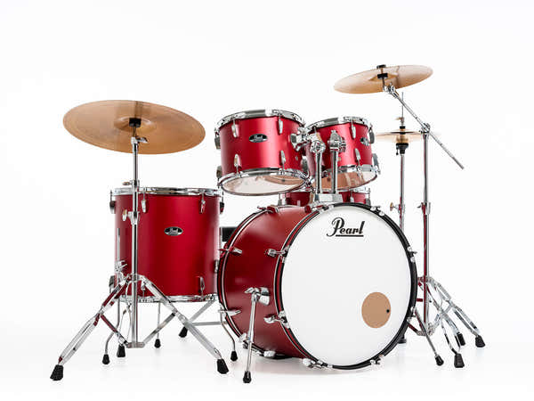 Pearl ROADSHOW FUSION 20 + B-50 MATTE RED + SOLAR CYMBALS