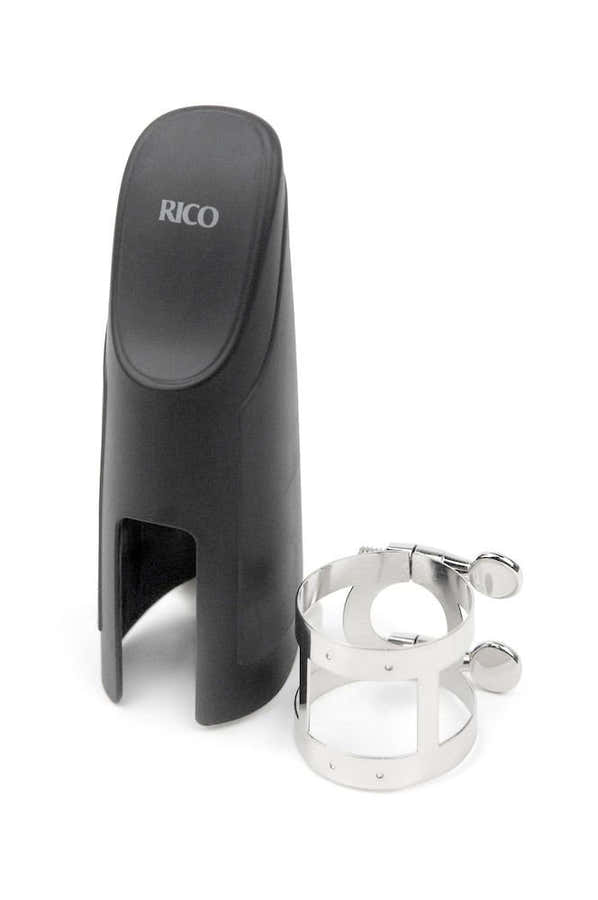 RBS1N - RICO ABRACADEIRA SAXOFONE BARITONO Y COPRIBOQUILHA (GRAFTONITE MOUTHPIECE) NICKEL PLATED