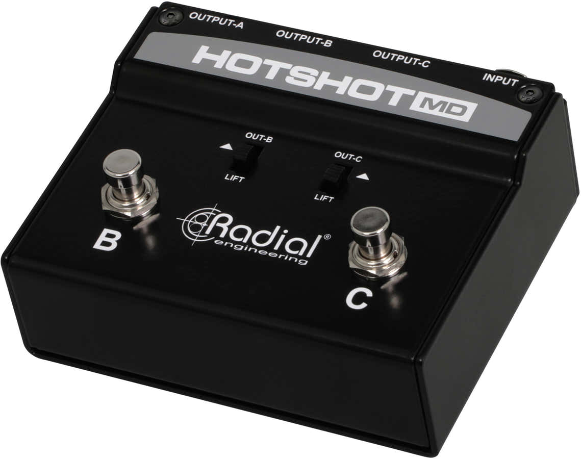 HOTSHOT-MD Comutador de microfone com 3 saídas
