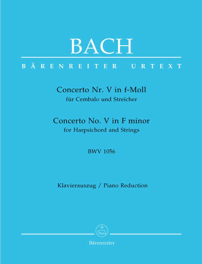 Bach J.S. - Concerto N°5 En Fa Mineur BWV 156 - Clavecin