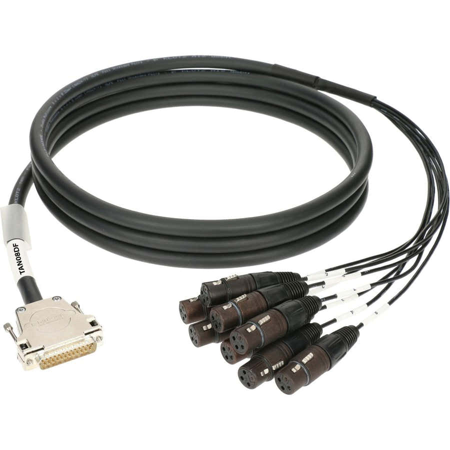 TAN08DF01.0 8-CH SYMMETRICAL LOOM 1M 25P DSUB M - 8X XLR F