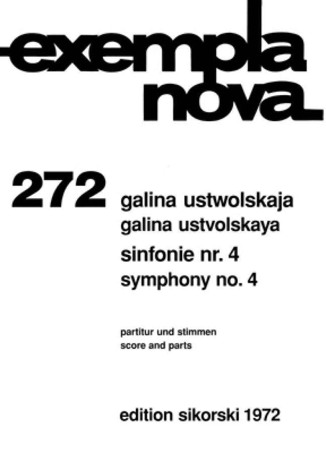 USTWOLSKAJA GALINA - SINFONIE N°4 - Partitura