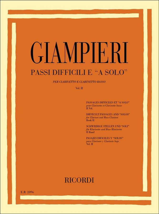 Giampieri A. - Passi Difficili E 'a Solo' Vol.2 - Clarinette