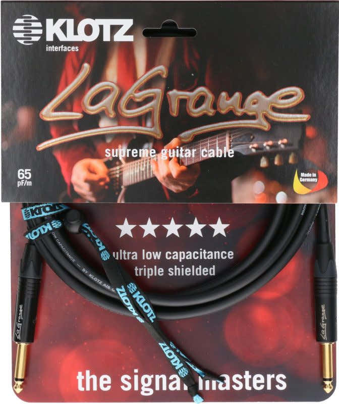 LA-grange Cabo de Instrumento BK 4.5M Jack Mono - Jack Mono Contacto Dourado