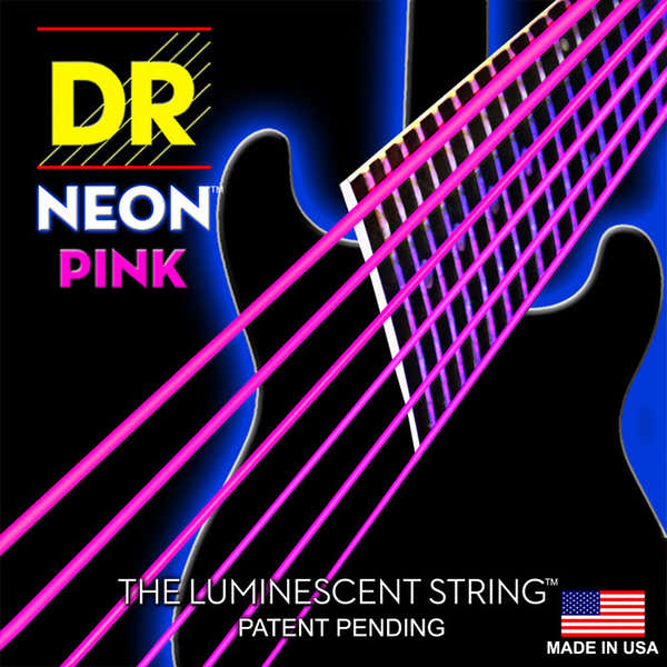 Dr Strings NPE-10 NEON PINK ELECTRIC 10-46 ELECTRIC MEDIUM