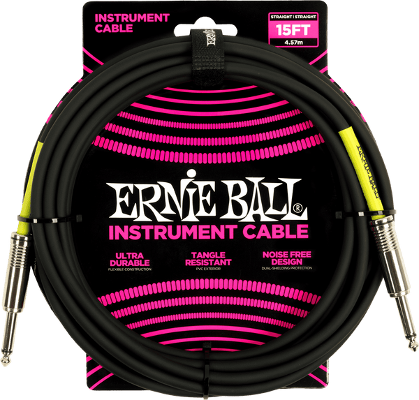 Ernie Ball 4.5M JACK MONO MALE TO JACK MONO MALE BLACK