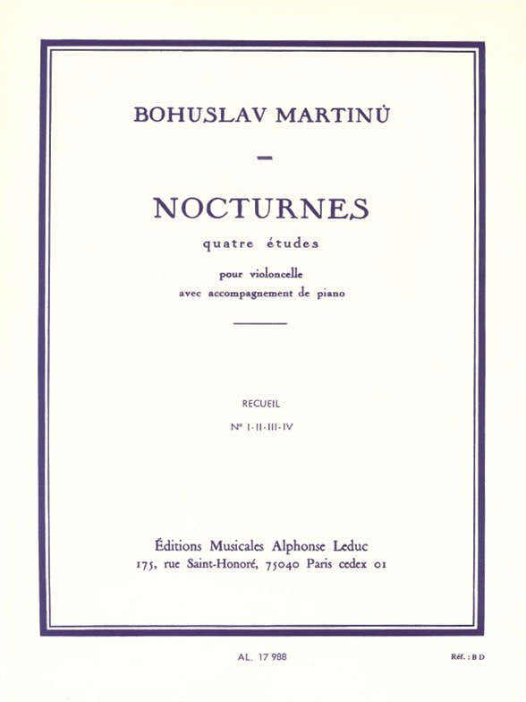 Nocturnes pour violoncelle et piano