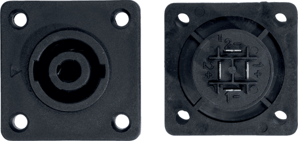 Yellow Cable SOCKET SP/F SPEAKON 4P X2