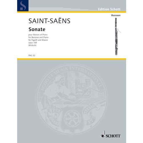 SAINT-SAENS CAMILLE - SONATE OP.168 - BASSON & PIANO