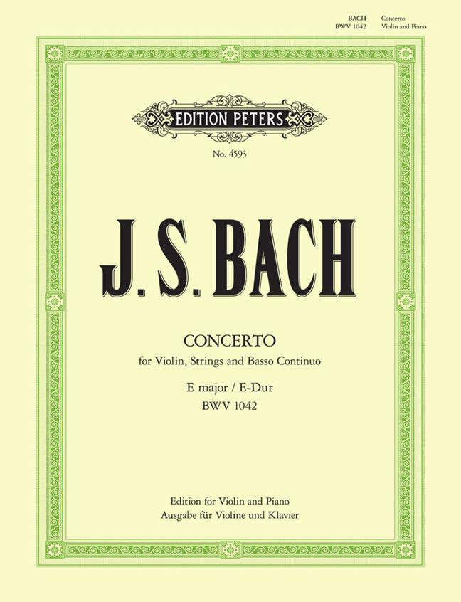Bach Johann Sebastian - Concerto No.2 In E BWV 1042 - Violin And Piano