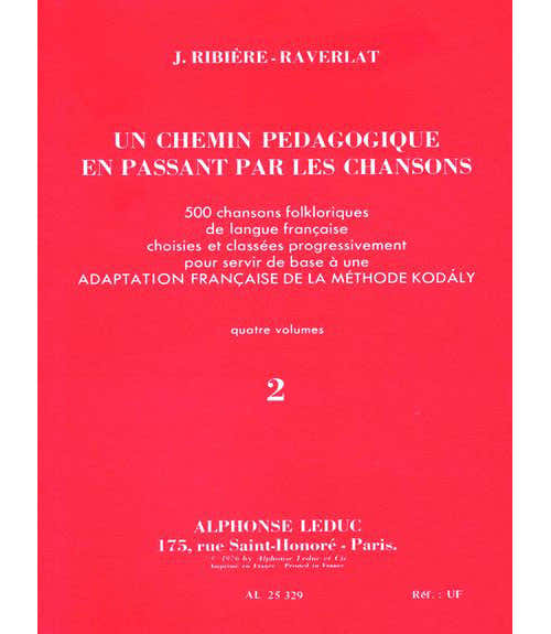 RIBIERE-RAVERLAT - CHEMIN PEDAGOGIQUE VOL.2 - CHANT