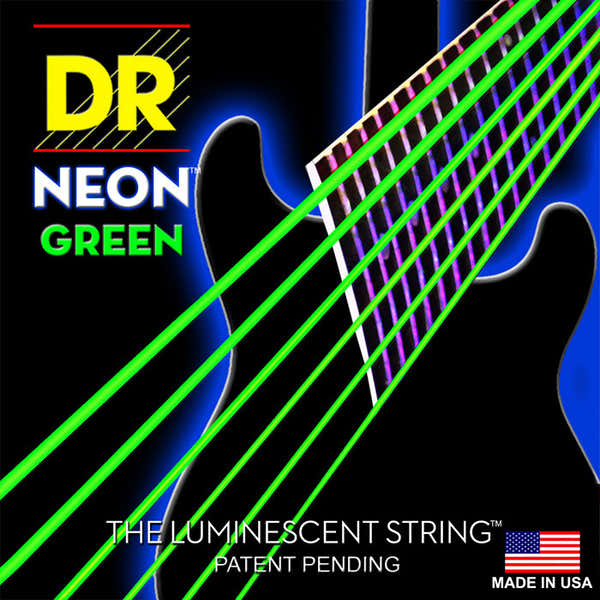 Dr Strings NGE-10 NEON GREEN ELECTRIC 10-46 MEDIUM