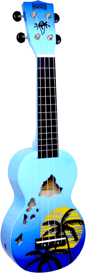 Soprano Acabamento Ilhas Hawaii Azul Brilhante