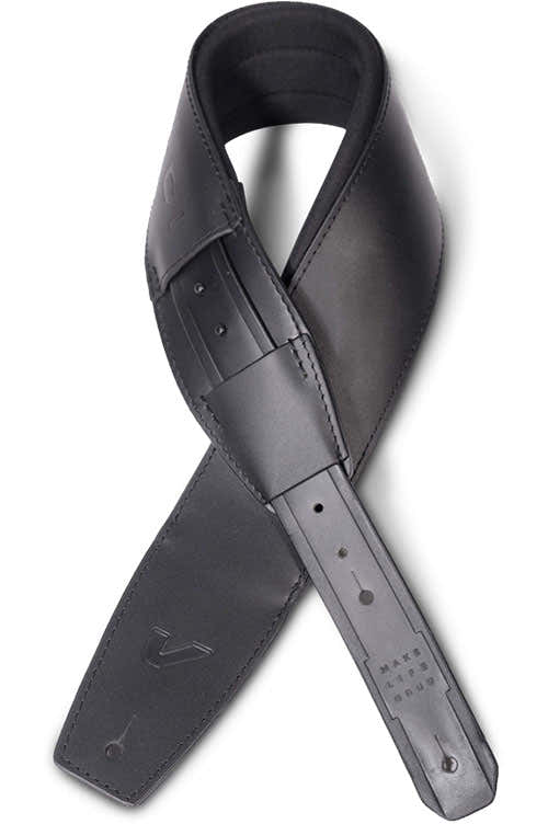 John Patitucci Signature - Correia de couro extra longa com verso de neoprene - Preto