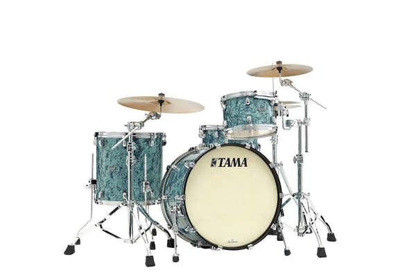 Tama STARCLASSIC MAPLE ROCK 22 DRUM KIT CHROME SHELL HARDWARE TURQUOISE PEARL